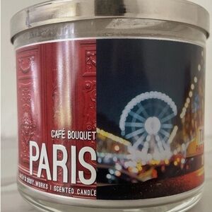 RARE Bath Body Works PARIS BOUQUET 3 Wick Candle DESTINATIONS 2017 ESPRESSO ROSE